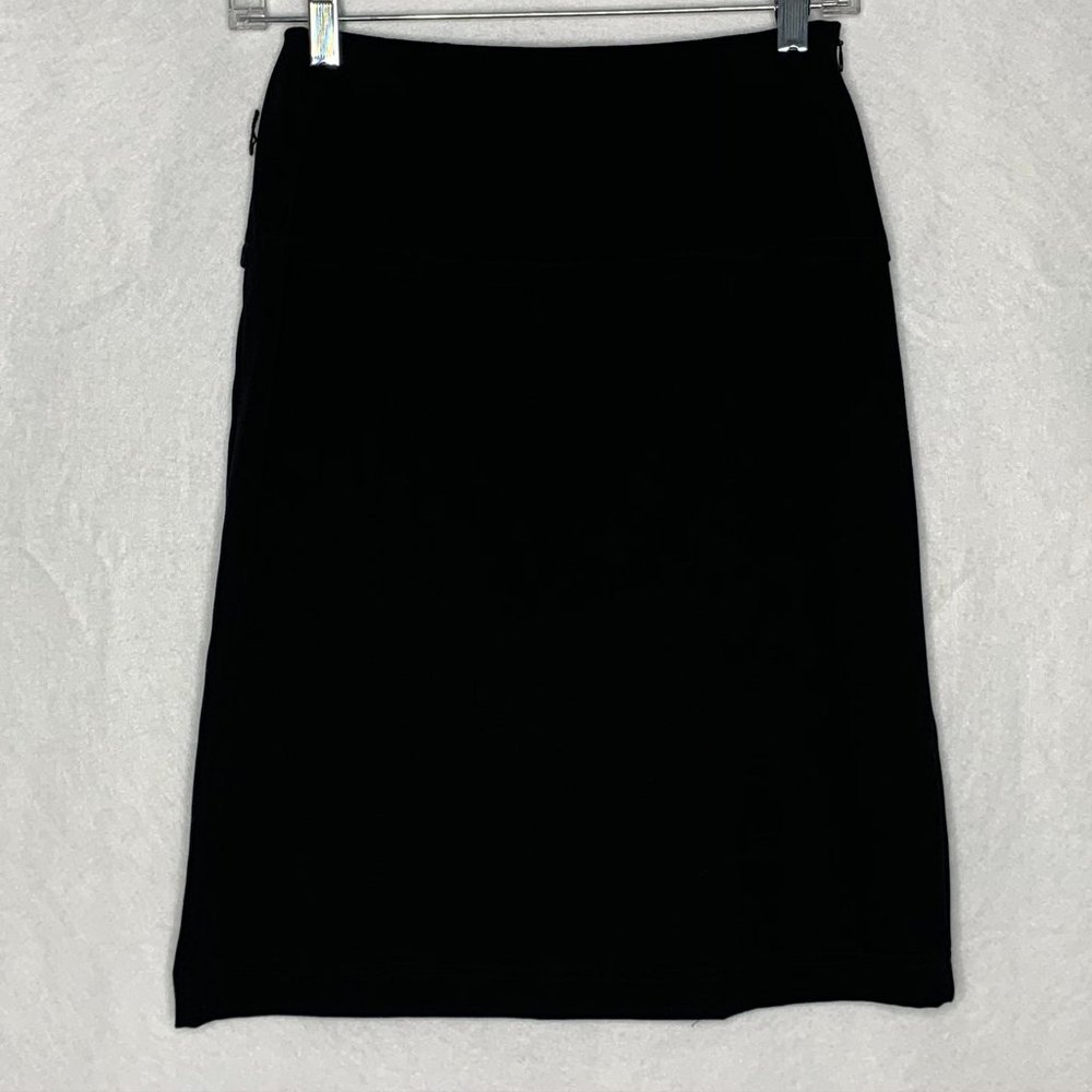 Vintage Mevisto Black Suede Like Skirt 42PE